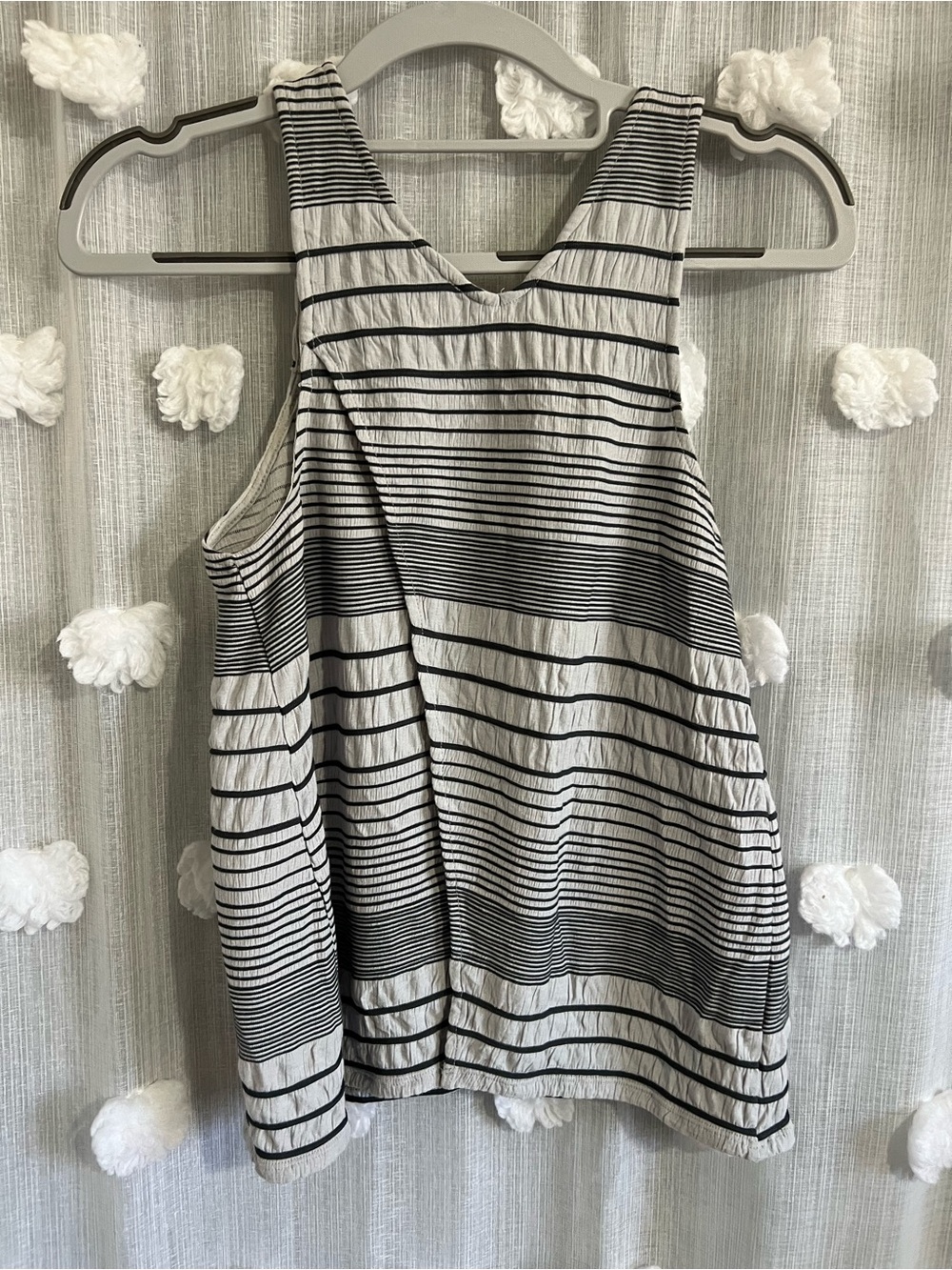 Deletta Anthropologie Stacked Striped Gray & Black Tank Top - Picture 2 of 5